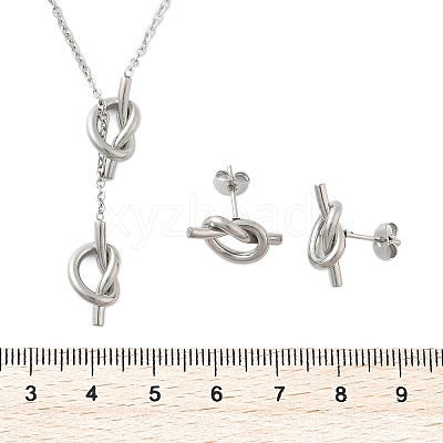 304 Stainless Steel Jewelry Set SJEW-V001-01P-1