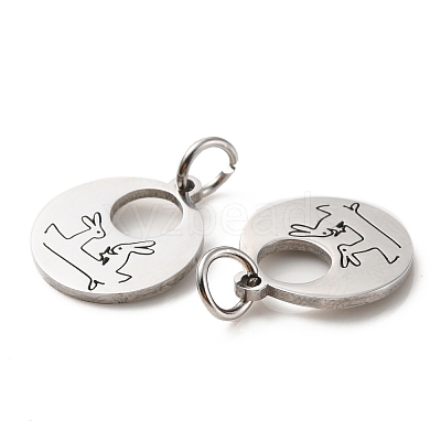 Non-Tarnish 304 Stainless Steel Charms STAS-D050-07P-07-1
