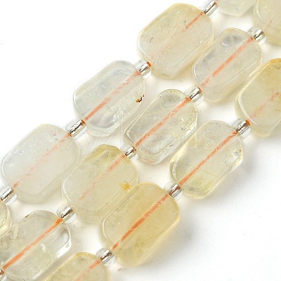 Heated Natural Citrine Beads Strands G-C098-A14-01-1