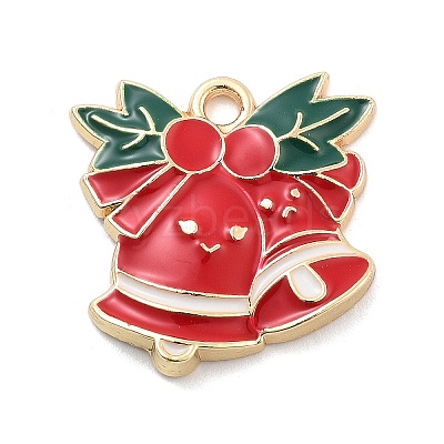 Christmas Theme Alloy Enamel Pendants X-ENAM-D060-04C-1