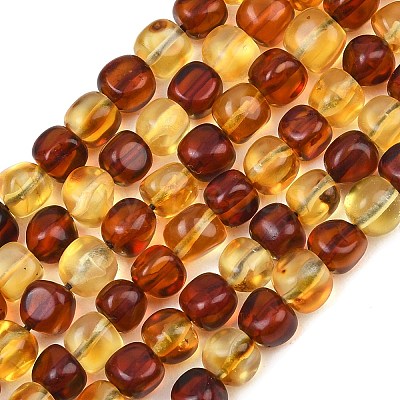Two Tone Natural Amber Beads Strands G-K426-A03-05-1