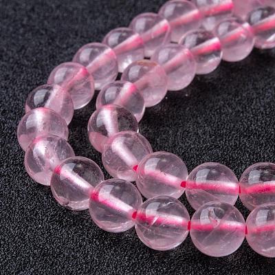 Natural Rose Quartz Bead Strands G-R173-8mm-04-1