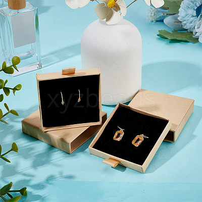 Cardboard Paper Jewelry Set Drawer Boxes with Sponge Inside FIND-WH0199-43B-1