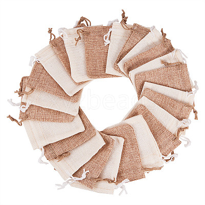 Burlap Packing Pouches Drawstring Bags ABAG-BC0001-08-9x7-1