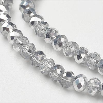 Electroplate Glass Bead Strands GR4MMY-07S-1
