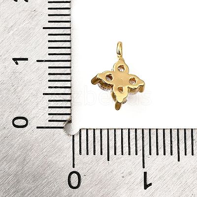 Brass Micro Pave Cubic Zirconia Pendants KK-D356-07D-G-1