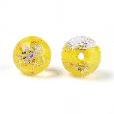 Handmade Foil Lampwork Beads LAMP-T021-31H-1