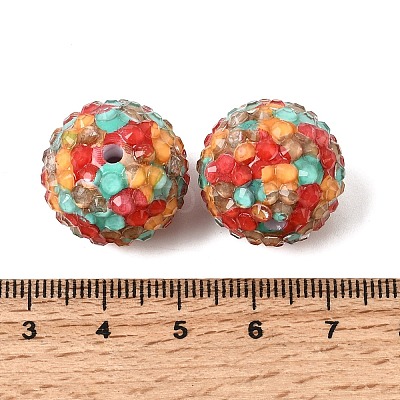 Opaque Acrylic & Resin Rhinestone Beads OACR-G062-02C-1