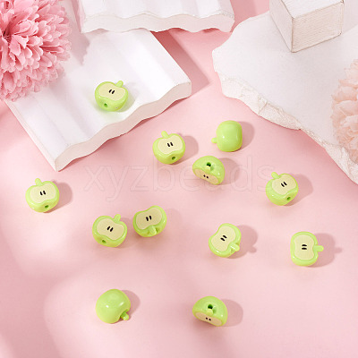 12Pcs Opaque Acrylic Beads MACR-TADJ0001-06A-1