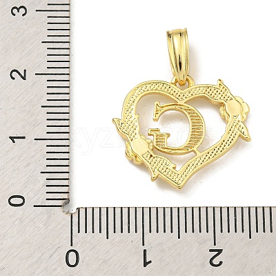 Heart Brass Pendants KK-I714-04G-G-1