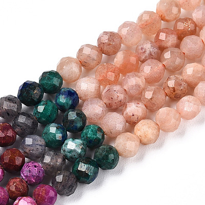 Natural & Synthetic Mixed Gemstone Beads Strands G-D080-A01-01-11-1