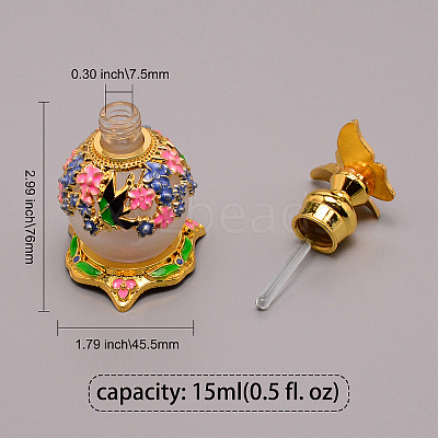 1Pc Glass Openable Perfume Bottle AJEW-GF0004-13-1