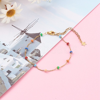 Stainless Steel Satellite Chain Bracelets BJEW-JB06093-1