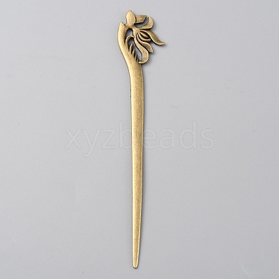 Alloy Lotus Hair Sticks MRMJ-WH0077-101A-1