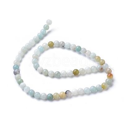 Natural Flower Amazonite Beads Strands G-D608-8mm-1