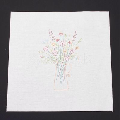 DIY Embroidery Fabric with Eliminable Pattern DIY-P032-B03-1