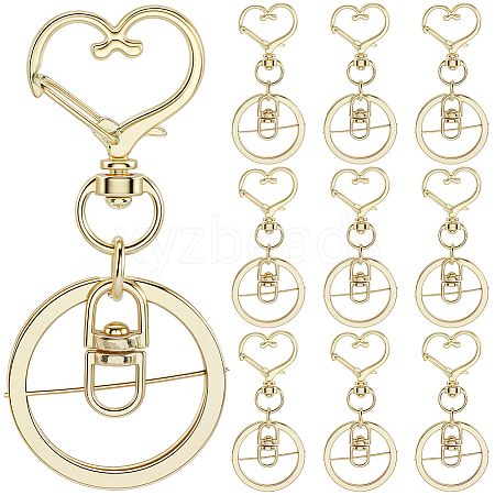 18Pcs Alloy Swivel Keychain Clasps KEYC-SP0001-48B-G-1