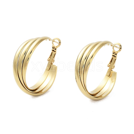 PVD Vacuum Plating 202 Stainless Steel Hoop Earrings EJEW-A041-02G-1