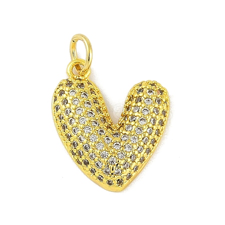 Brass Micro Pave Cubic Zirconia Pendants KK-B114-03G-1