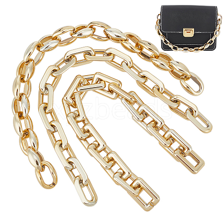WADORN 3Pcs 3 Style Acrylic Cable Chain Bag Strap FIND-WR0007-62-1