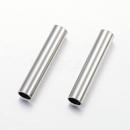 Tarnish Resistant 304 Stainless Steel Tube Beads STAS-P128-09-1