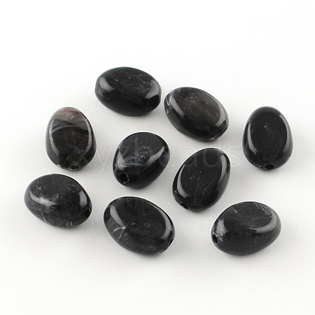 Oval Imitation Gemstone Acrylic Beads LS-X-OACR-R052-01-1