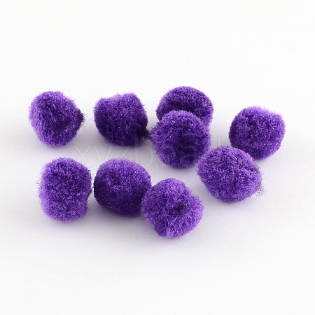 DIY Doll Craft Pom Pom Yarn Pom Pom Balls AJEW-S006-15mm-08-1