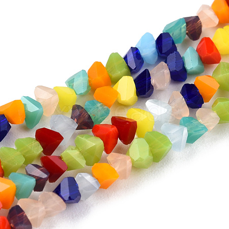 Opaque Solid Color Glass Beads Strands GLAA-N052-01-A11-1