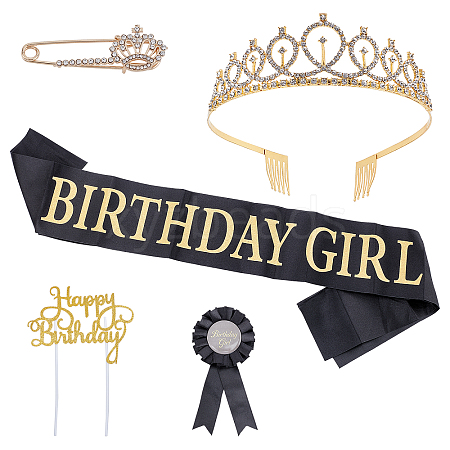 Birthday Crown Shoulder Strap Sets AJEW-WH0162-94-1