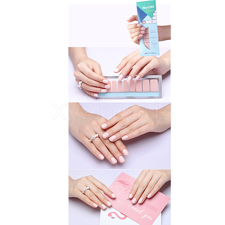 Glitter Solid Color Nail Polish Strips Stickers MRMJ-Q013-01C-1