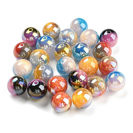 Opaque Acrylic Beads MACR-F078-06B-1