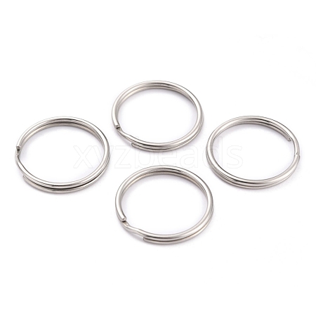 Non-Tarnish 304 Stainless Steel Split Key Rings STAS-H153-02P-1