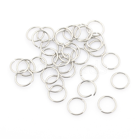 Tarnish Resistant 304 Stainless Steel Open Jump Rings STAS-J013-9x0.9mm-01-1