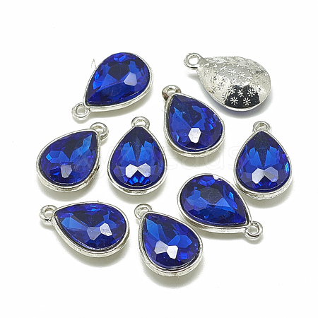 Alloy Glass Pendants PALLOY-T028-10x14mm-11-1