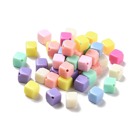 Opaque Acrylic Beads X-SACR-E003-06-1