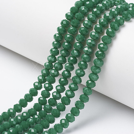 Opaque Solid Color Imitation Jade Glass Beads Strands EGLA-A044-P1mm-D09-1