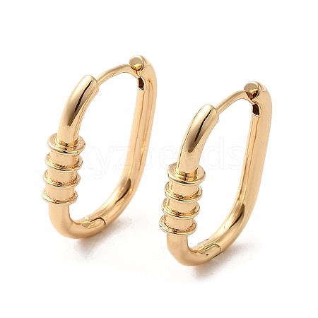 Brass Hoop Earrings EJEW-C073-19KCG-1