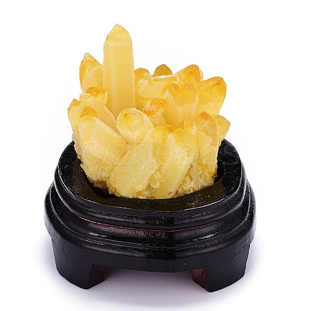 Natural Citrine Cluster Home Display Decorations DJEW-F012-01B-1