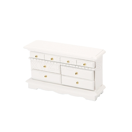 MDF Board Nightstand with Drawer Miniature Ornaments PW-WG05A12-01-1