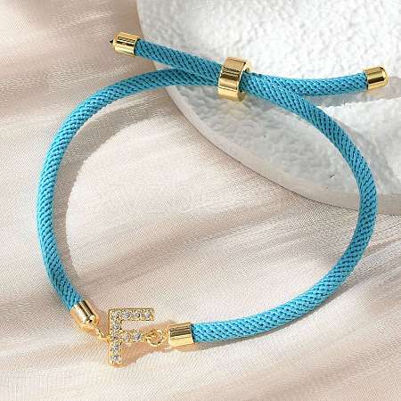 Adjustable Nylon Cord Bracelets X-BJEW-C096-01G-06-1