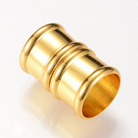 Brass Magnetic Clasps with Glue-in Ends X-KK-R052-22G-1