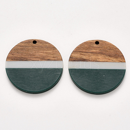 Resin & Walnut Wood Pendants RESI-S384-009A-A03-1