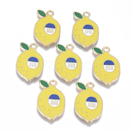 Alloy Enamel Pendants X-ENAM-T011-41KC-RS-1