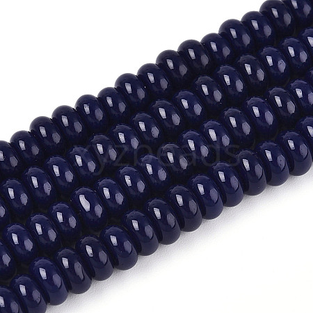 Opaque Spray Painted Glass Beads GLAA-ZX008-6mm-18P-1