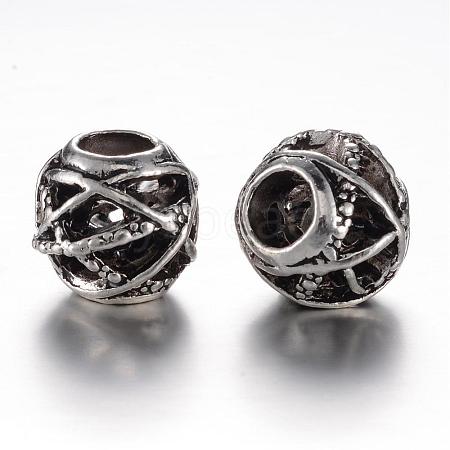 Alloy European Beads PALLOY-P113-04AS-1