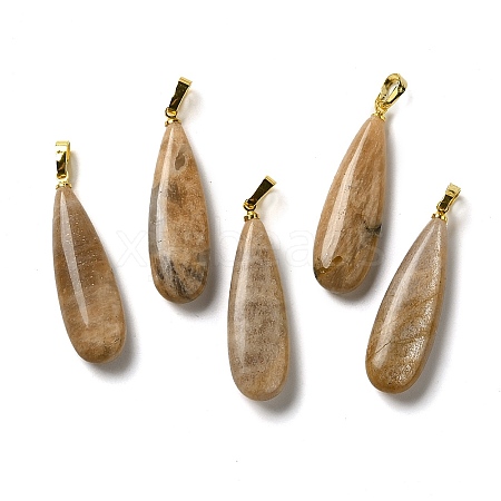 Natural Sunstone Pendants G-Q192-07G-07-1