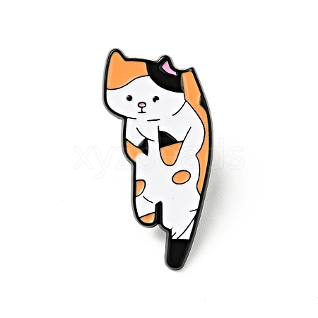 Cartoon Cat Enamel Pin JEWB-J005-10F-EB-1