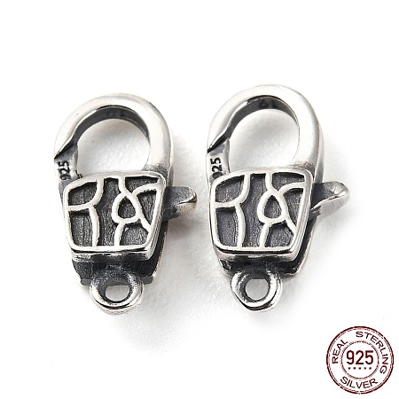 925 Thailand Sterling Silver Lobster Claw Clasps STER-D003-14AS-1