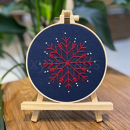 Christmas Snowflake DIY Embroidery Kits PW-WGCD52B-03-1