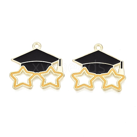 Alloy Enamel Pendants ENAM-Q004-01KCG-02-1